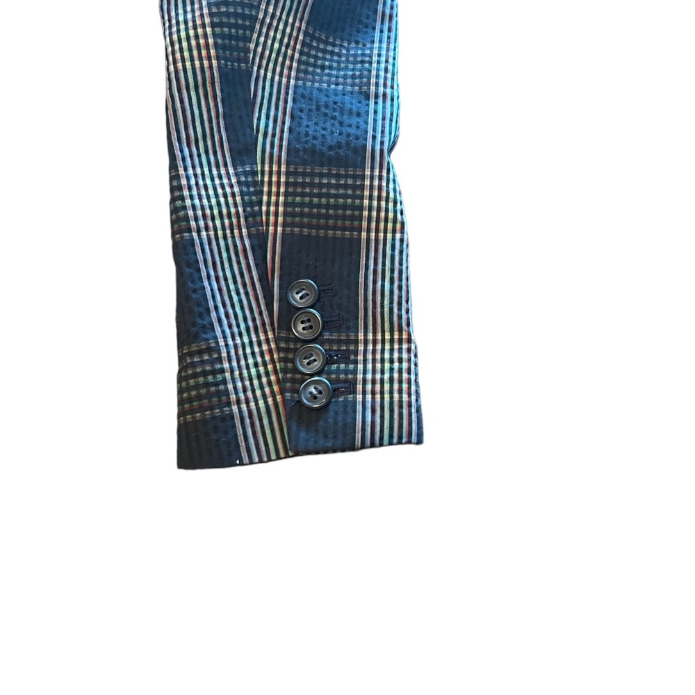 1901 Nordstrom Puckered Plaid Blazer - Picture 5 of 6
